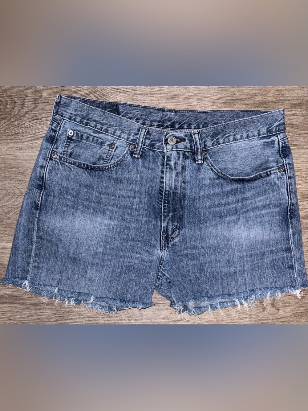 Levi's Blue Denim Cutoff Shorts